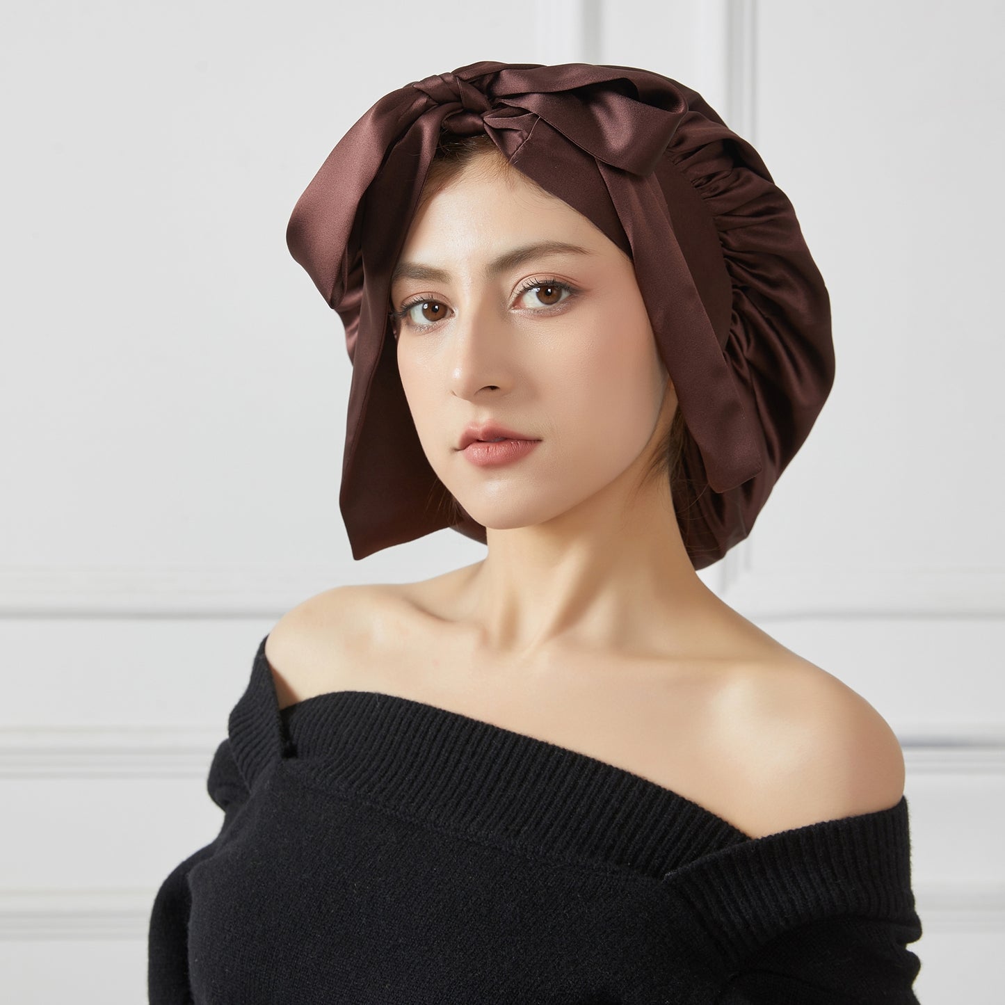 Custom Pure Silk Sleeping Bonnet with Ribbons | Single Layer or Double Layer | 22 Momme Silk Charmeuse | Float Collection