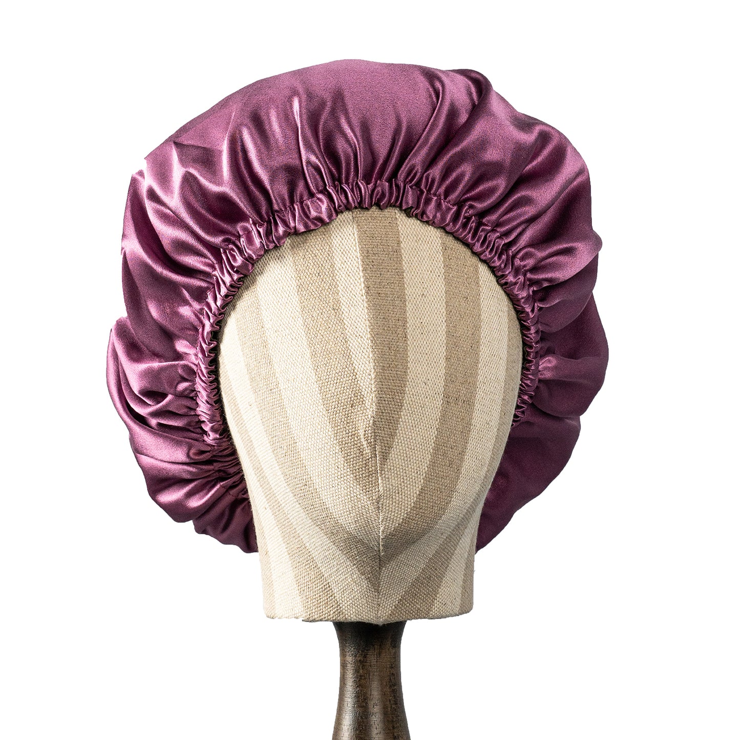 Pure Mulberry Silk Hair Bonnet Fig Tree | Double Layer Reversible with Silk Lining | Adjustable Elastic | 100% Silk 22 Momme | Night Bonnet Gift