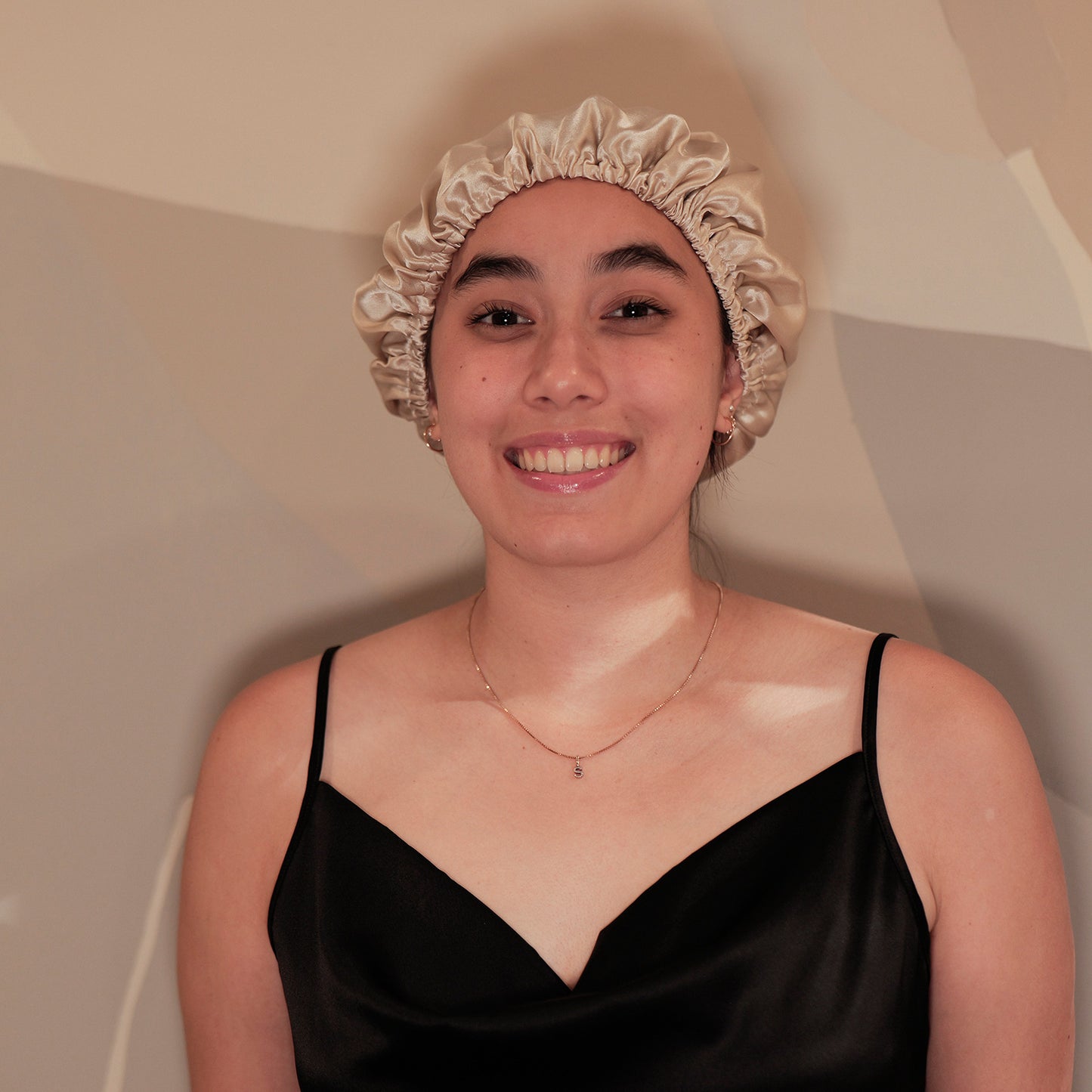 Pure Mulberry Silk Hair Bonnet Oatmeal | Single Layer with Adjustable Elastic | 100% Silk 22 Momme | Sleeping Bonnet Gift