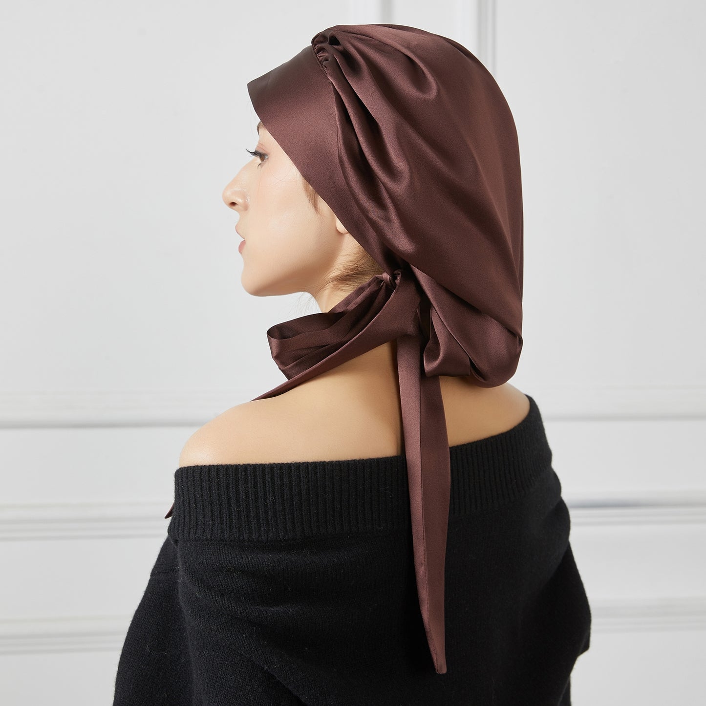 Custom Pure Silk Sleeping Bonnet with Ribbons | Single Layer or Double Layer | 22 Momme Silk Charmeuse | Float Collection