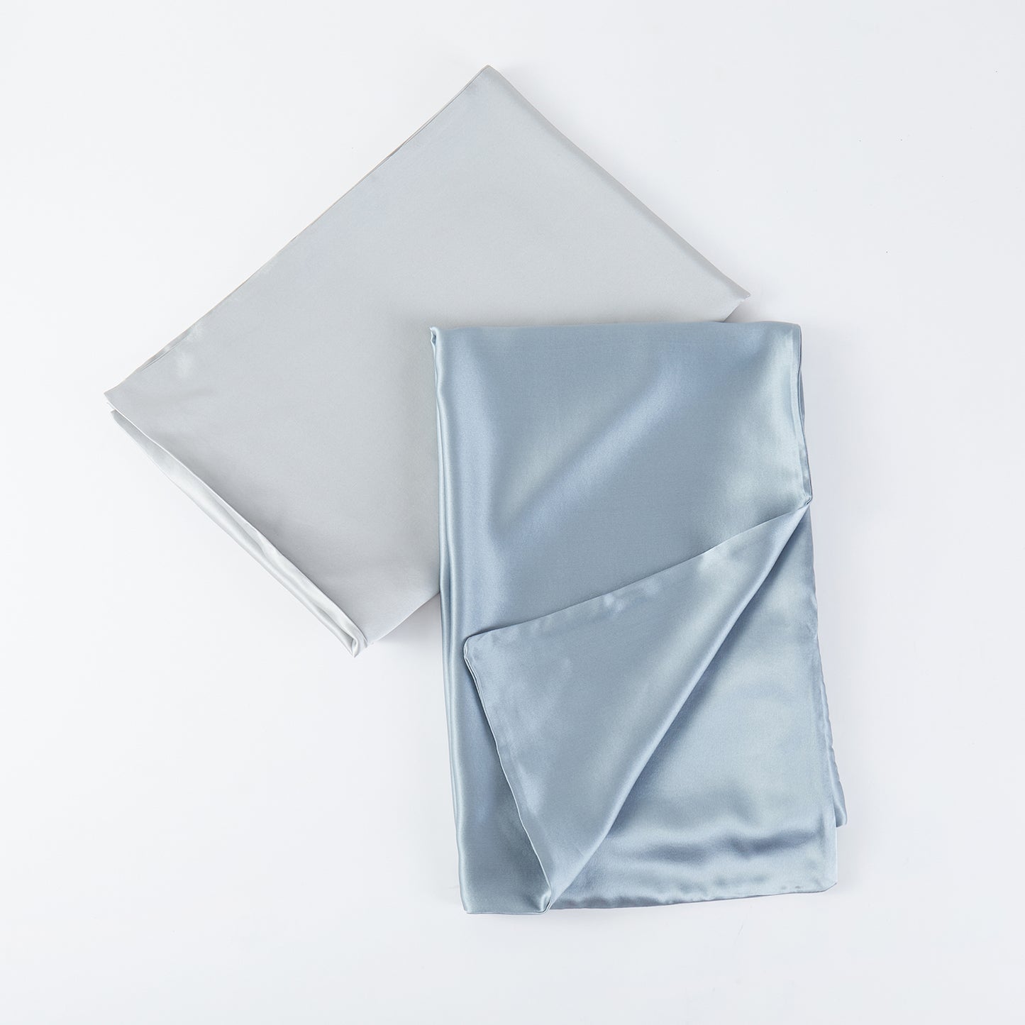 Steel Grey Luxury Pure Mulberry Silk Pillowcase | Queen | 32 Momme | Envelope & Zipper | Drape Collection