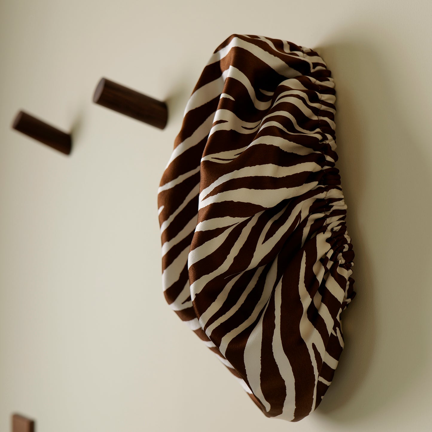 Pure Mulberry Silk Hair Bonnet Zebra | Double Layer Reversible with Silk Lining | Adjustable Elastic | 100% Silk 22 Momme | Night Bonnet Gift