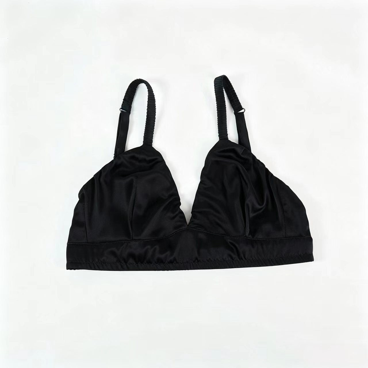 2026 Sample Pure Silk Bralettes 34A | Shallan Bras | No Padding No Wire | 19 Momme Silk Charmeuse #82