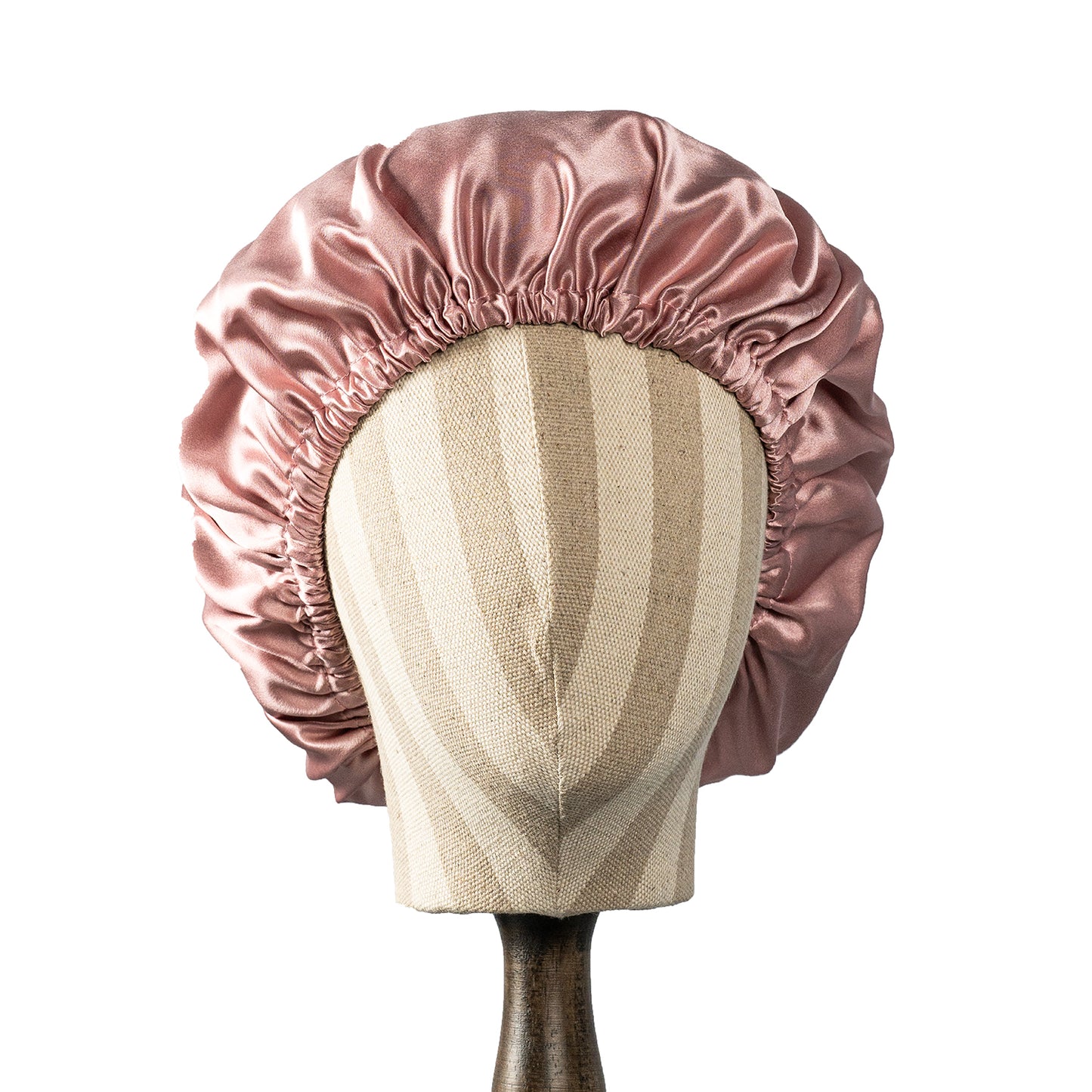 Pure Mulberry Silk Hair Bonnet Dusty Rose | Single Layer with Adjustable Elastic | 100% Silk 22 Momme | Sleeping Bonnet Gift