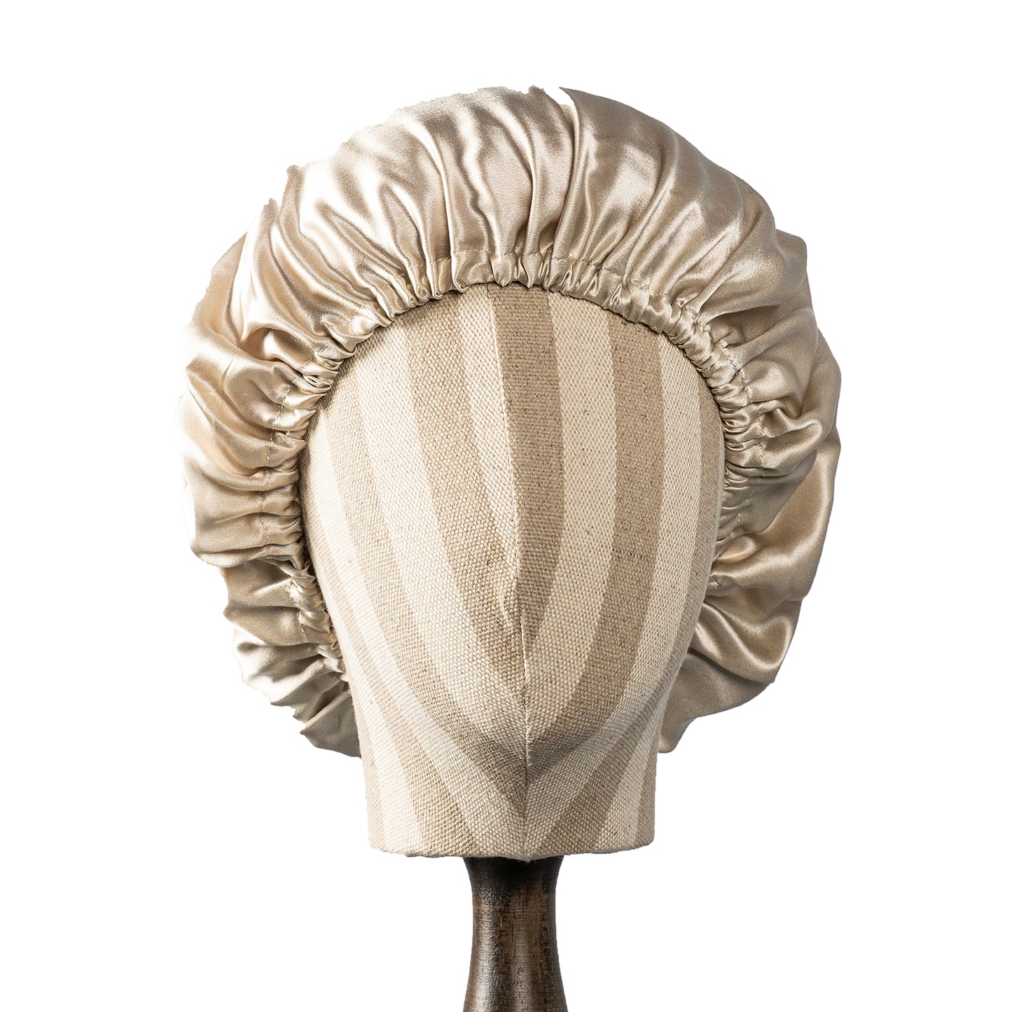 Pure Mulberry Silk Hair Bonnet Oatmeal | Single Layer with Adjustable Elastic | 100% Silk 22 Momme | Sleeping Bonnet Gift