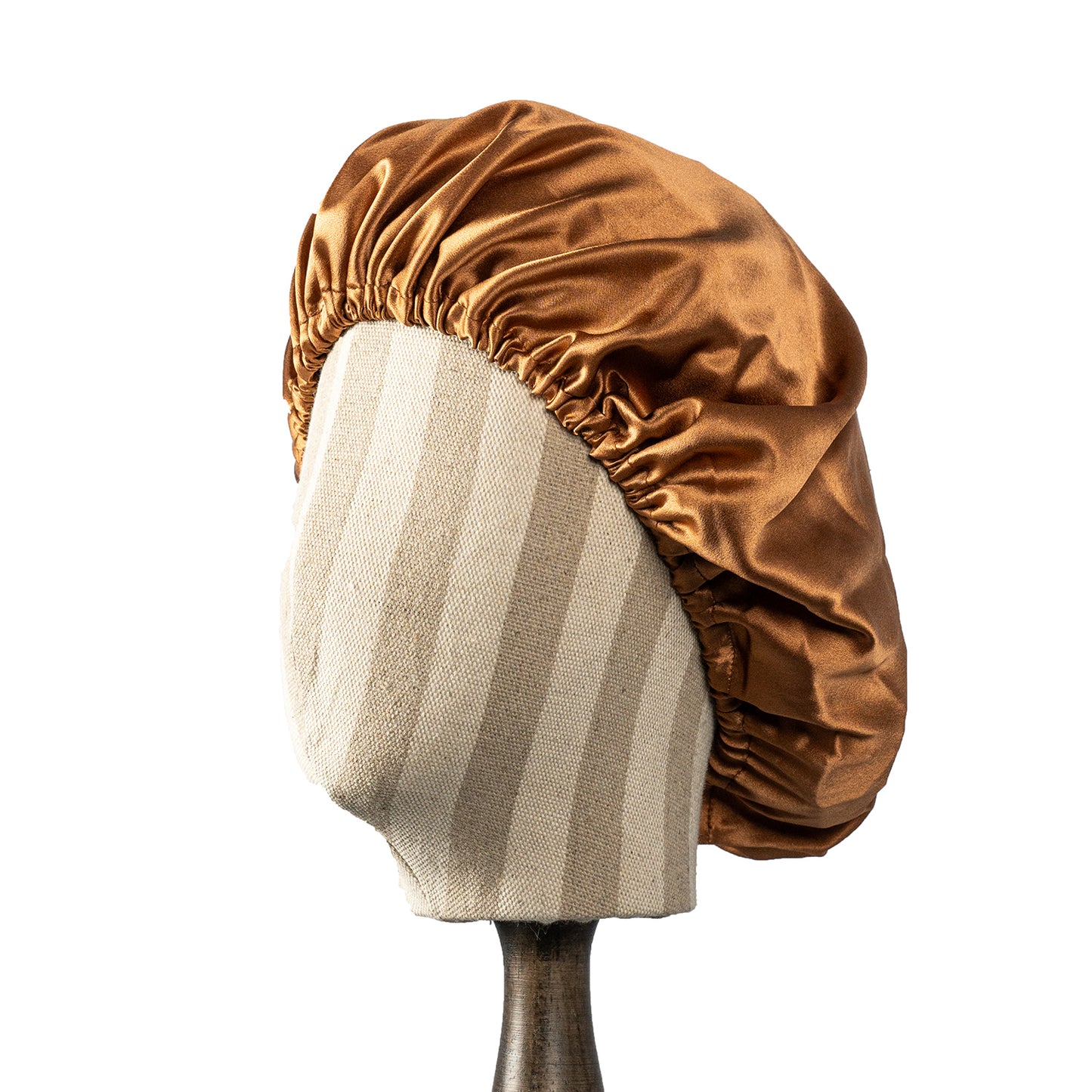 Pure Mulberry Silk Hair Bonnet Camel | Single Layer with Adjustable Elastic | 100% Silk 22 Momme | Sleeping Bonnet Gift