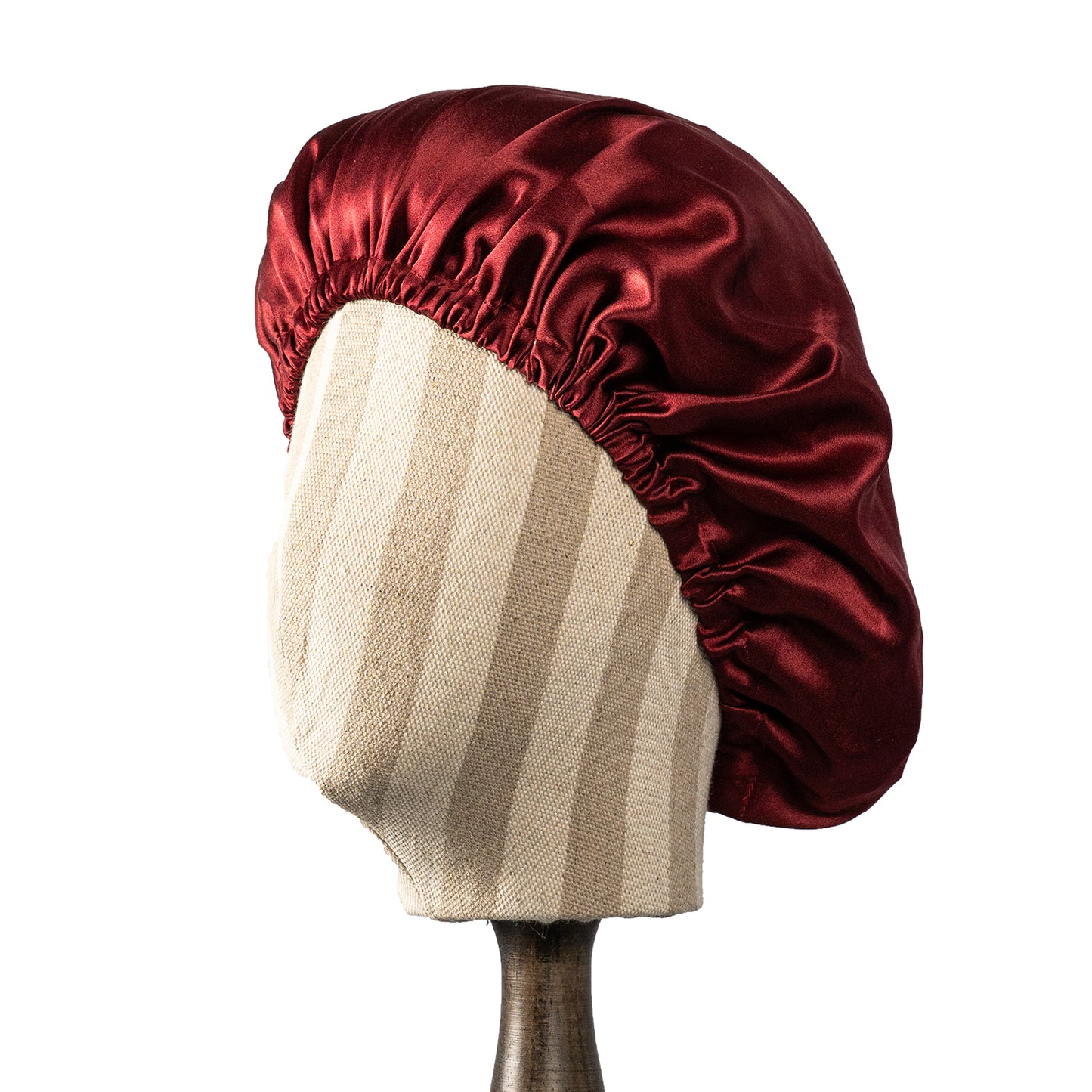 Pure Mulberry Silk Hair Bonnet Sangria | Single Layer with Adjustable Elastic | 100% Silk 22 Momme | Sleeping Bonnet Gift