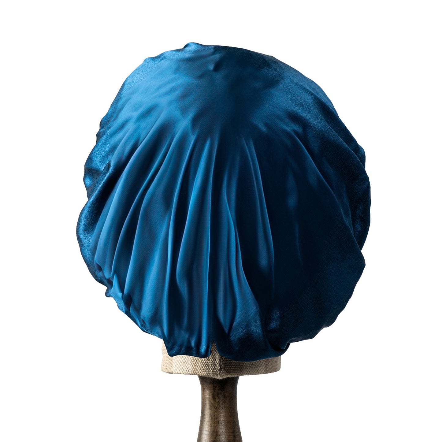 Pure Mulberry Silk Hair Bonnet Navy | Single Layer with Adjustable Elastic | 100% Silk 22 Momme | Sleeping Bonnet Gift