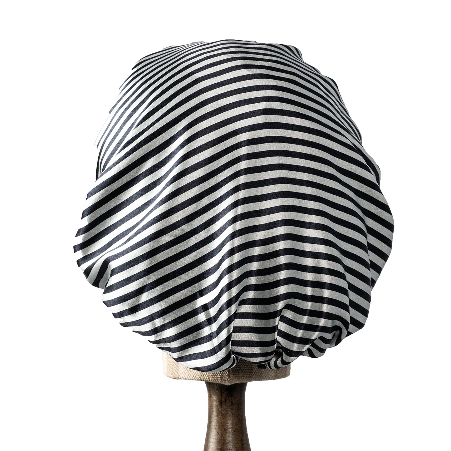 Pure Mulberry Silk Hair Bonnet Film Noir | Double Layer Reversible with Silk Lining | Adjustable Elastic | 100% Silk 22 Momme | Night Bonnet Gift