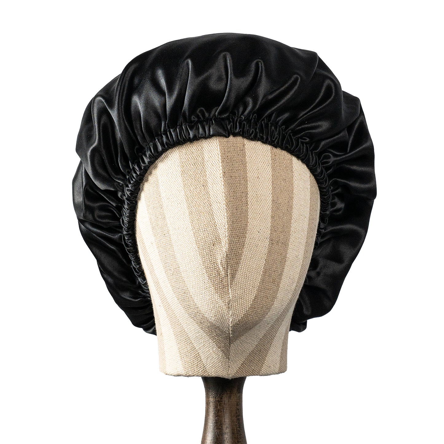 Pure Mulberry Silk Hair Bonnet Dark Night | Double Layer Reversible with Silk Lining | Adjustable Elastic | 100% Silk 22 Momme | Night Bonnet Gift