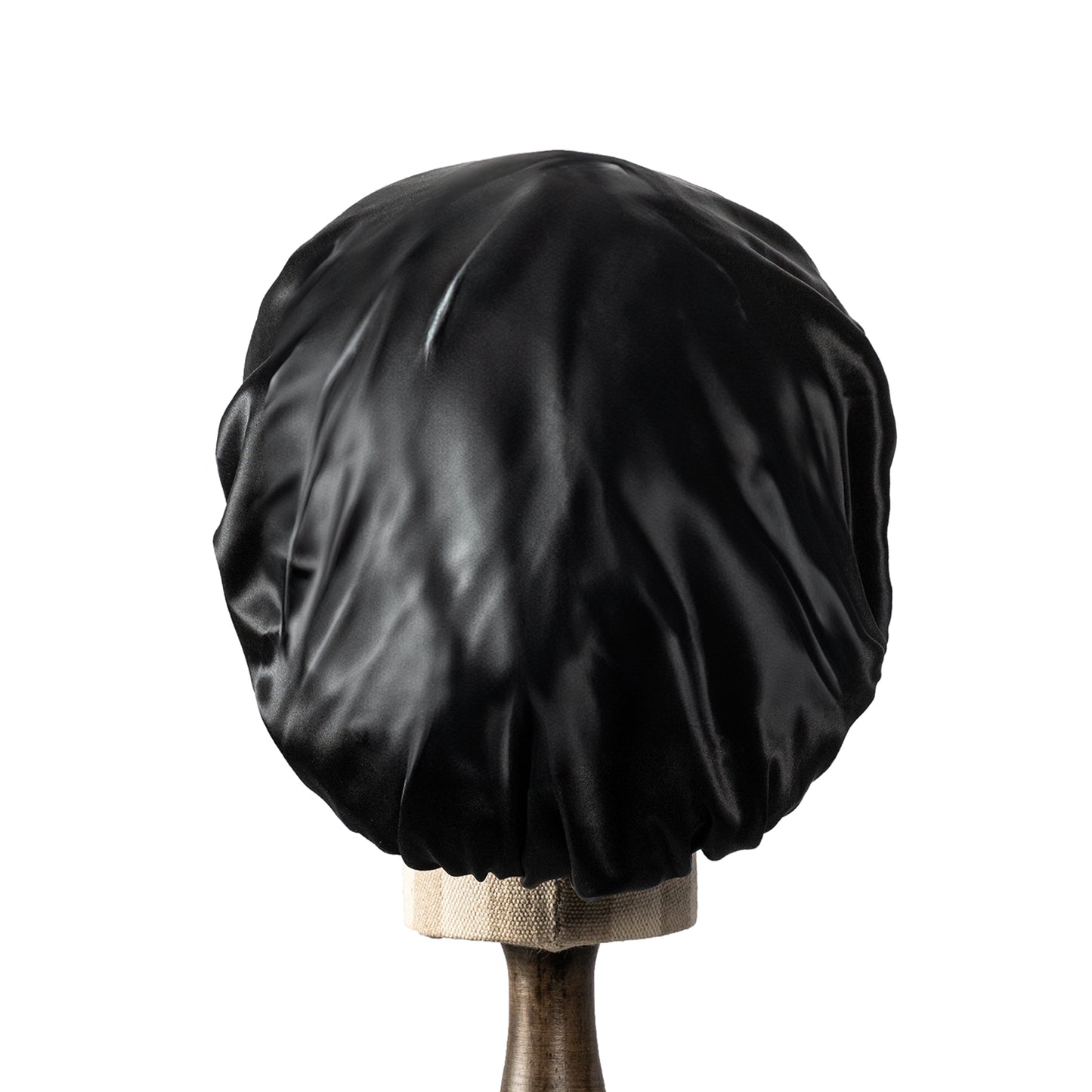 Pure Mulberry Silk Hair Bonnet Dark Night | Double Layer Reversible with Silk Lining | Adjustable Elastic | 100% Silk 22 Momme | Night Bonnet Gift