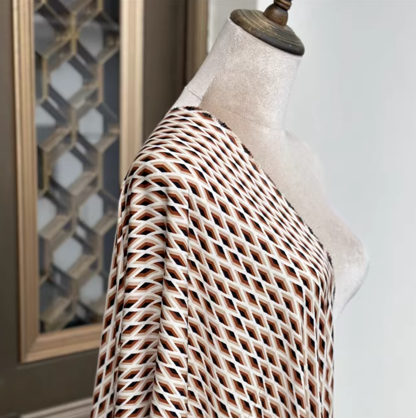 #8 Coffee Diamonds | Fabric for Customization