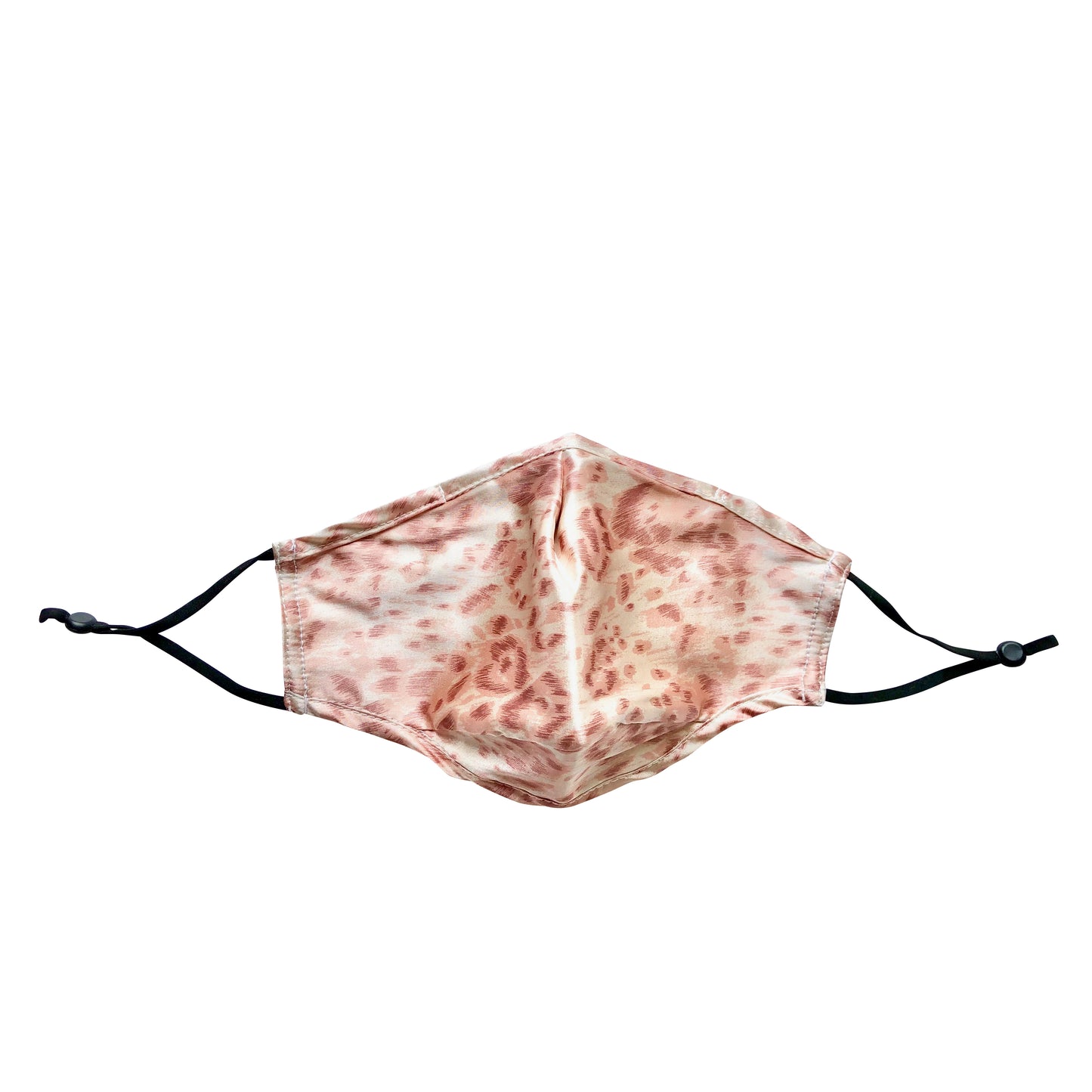 Classic Cheetah Triple Layer Mulberry Silk Unisex Face Mask - Cheetah Print Silk Twill / Charmeuse, Filter Pocket & Nose Wire