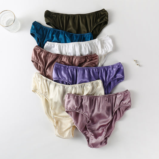 Custom Made Pure Mulberry Silk Bikini Panties | Mid Waist | 19 Momme | Float Collection