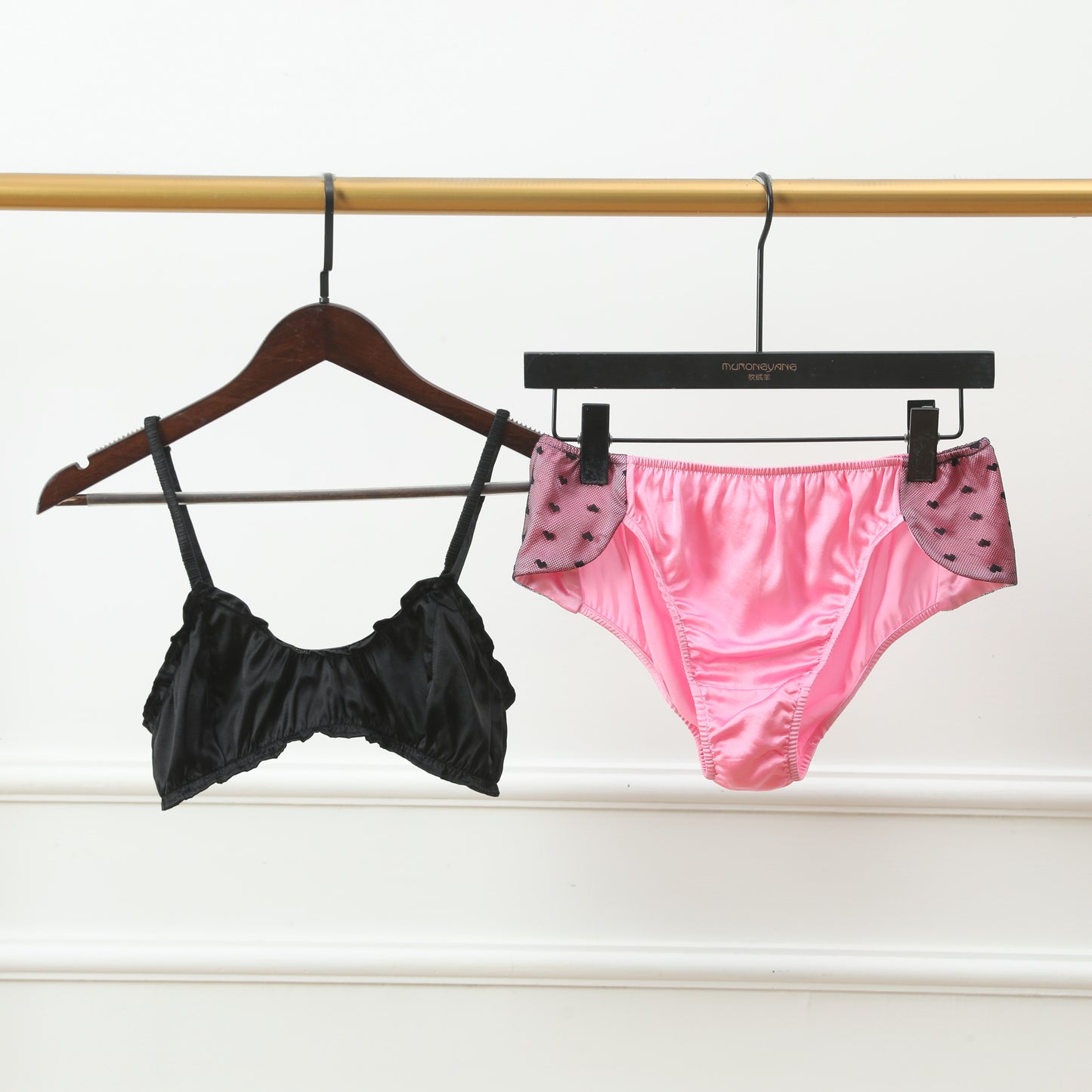 Sunday in Rome | Custom Pure Silk Bikini Pantie | Mid Waist | Lace on Mulberry Silk | Bridal Lingerie | Brush Collection