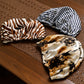 Pure Mulberry Silk Hair Bonnet Zebra | Double Layer Reversible with Silk Lining | Adjustable Elastic | 100% Silk 22 Momme | Night Bonnet Gift