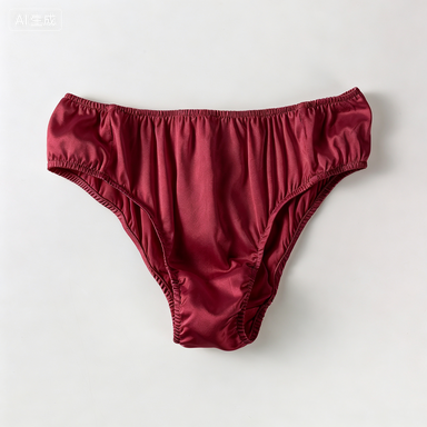 2026 Sample Pure Silk Bikini Size S | Barn Red | Mulberry Silk Pantie #10