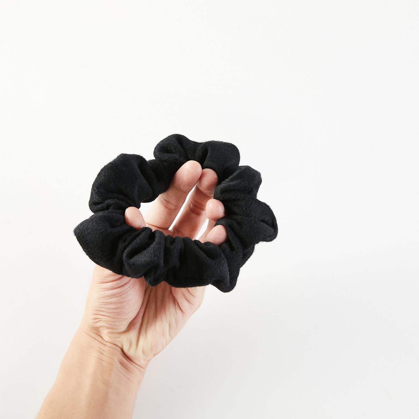 2026 Sample Custom Black Wool French Scrunchie | Fall Winter Scrunchie #89