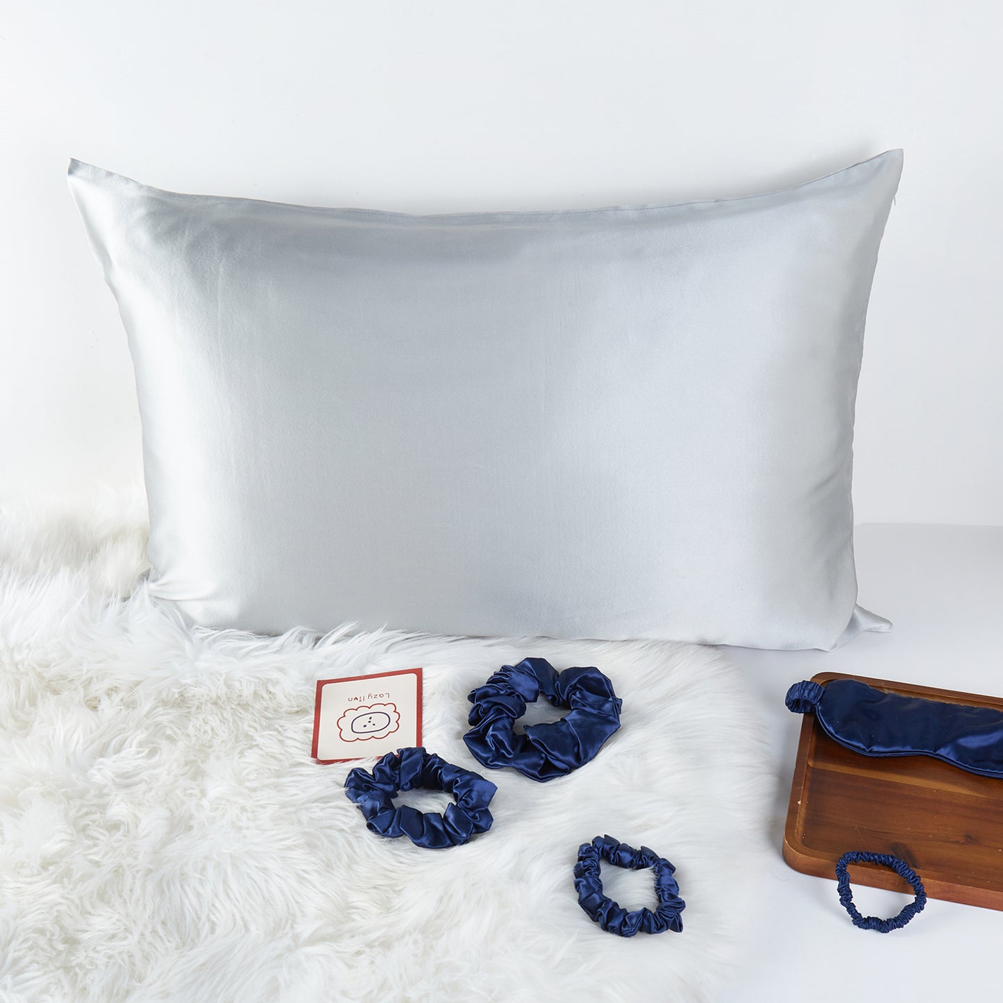 Steel Grey Luxury Pure Mulberry Silk Pillowcase | Queen | 32 Momme | Envelope & Zipper | Drape Collection