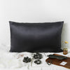 Black Caviar Luxury Pure Mulberry Silk Pillowcase | Queen & King | 32 Momme | Drape Collection