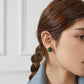 Pure Silk Brocade Earrings | Emerald Eyes | Stud Earrings | Shine Collection