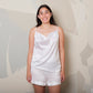 Pearl White Pure Mulberry Silk Cowl Neck Camisole | High Waist Shorts | Lingerie Set | Spaghetti Strap Top | Bridesmaids Gift | Soar Collection