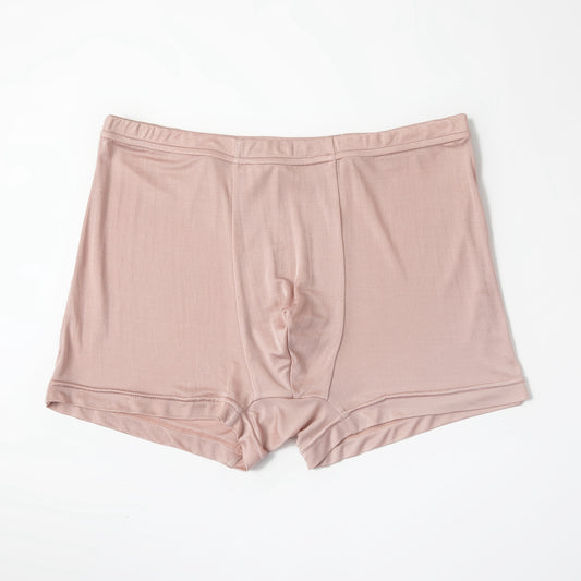 Dusty Rose Knitted Silk Men's Trunks | Mid Rise | Shimmer Collection