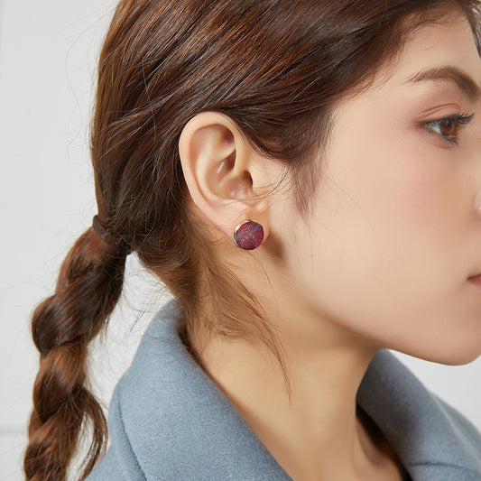 Pure Silk Brocade Earrings | Pheiffer Beach | Stud Earrings | Shine Collection