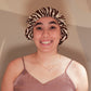 Pure Mulberry Silk Hair Bonnet Zebra | Double Layer Reversible with Silk Lining | Adjustable Elastic | 100% Silk 22 Momme | Night Bonnet Gift