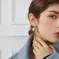 Pure Silk Brocade Earrings with Freshwater Pearls | Minty Cats | Drop Earrings | Shine Collection