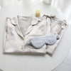 Custom Made Pure Silk Long Sleeve Unisex Pajama Set | 22 Momme | Float Collection