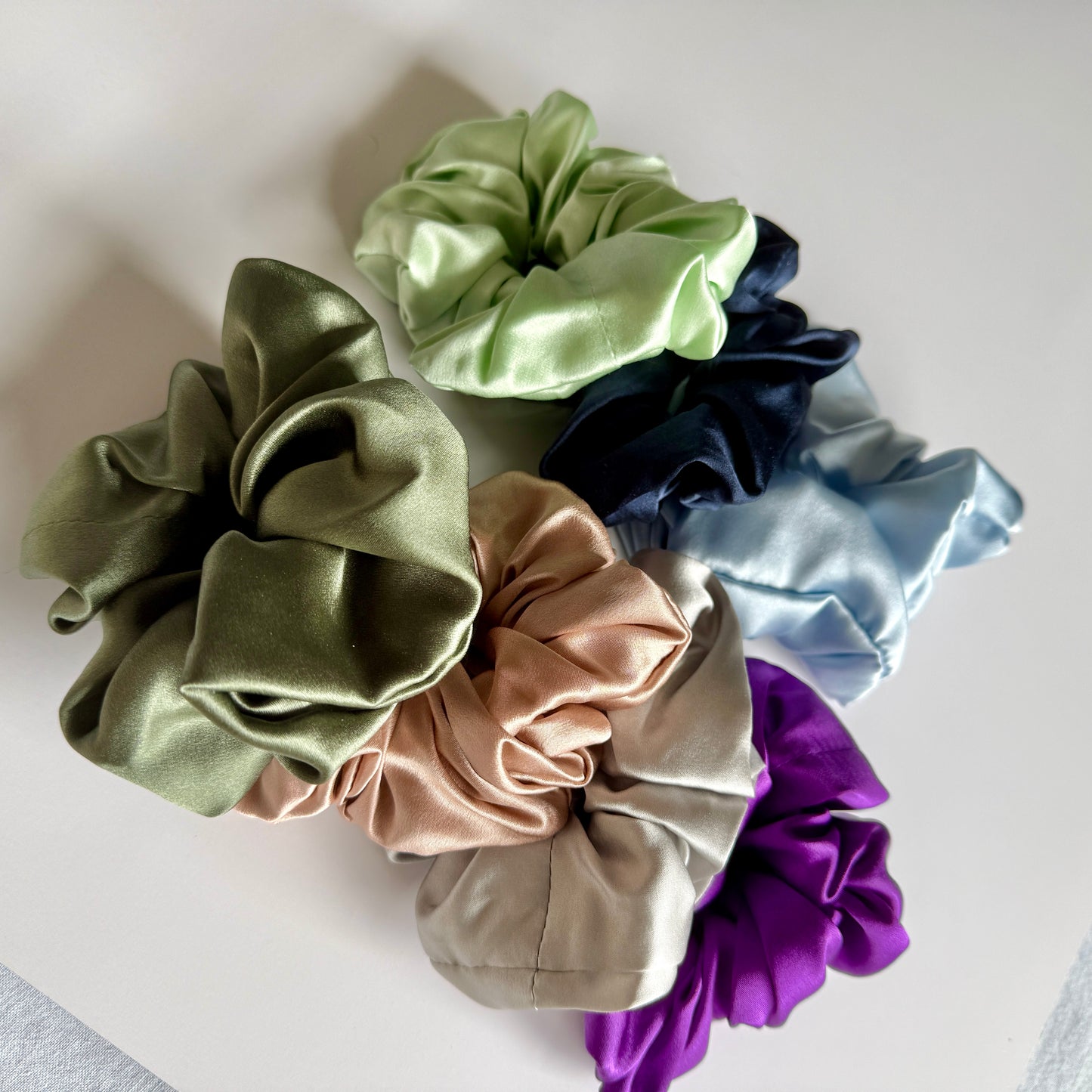 2026 Sample Pure Mulberry Silk French Scrunchie | 2 inch | 19-22 Momme | #42