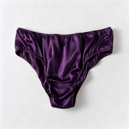 2026 Sample Pure Silk Bikini Size XL | Plum | Mulberry Silk Pantie #7