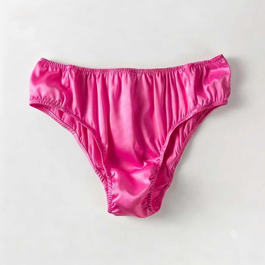 2026 Sample Pure Silk Bikini Size S | Tea Rose | Mulberry Silk Pantie #14
