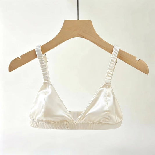2026 Sample Pure Mulberry Silk Bralettes | 30A Vin Bras | No Wire | 19 Momme | Float Collection #59