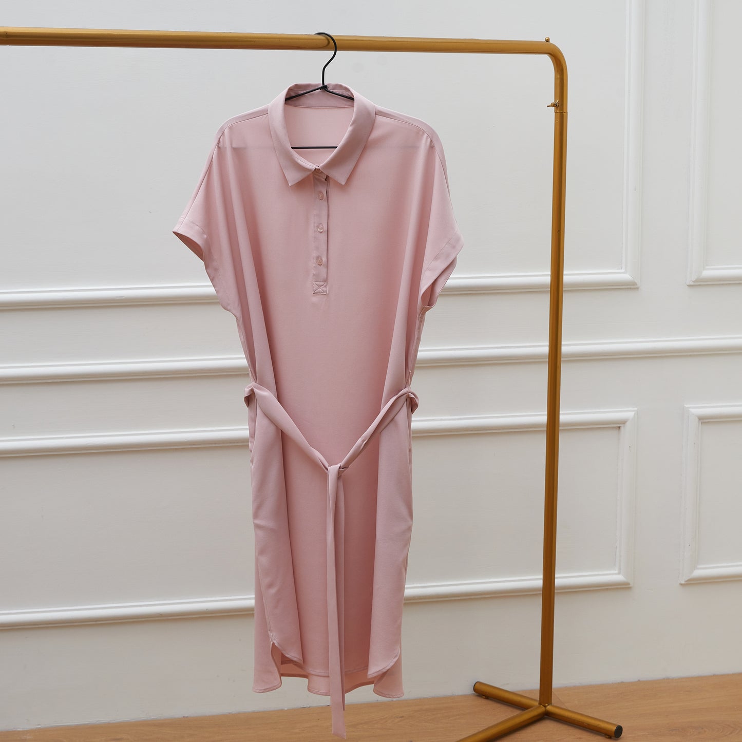 Custom Silk Dress Charlotte | Knee Length Business Casual Dress with Pockets