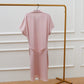 Custom Silk Dress Charlotte | Knee Length Business Casual Dress with Pockets