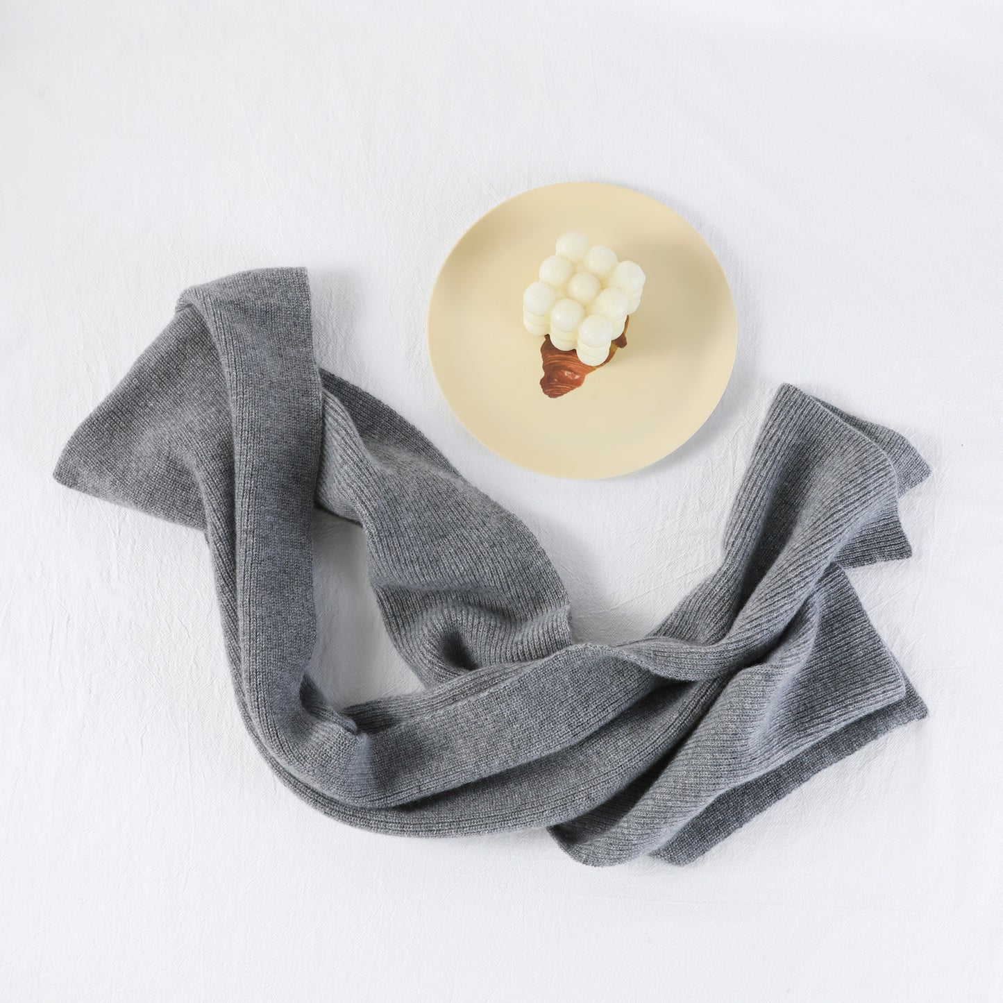 Mulberry Silk Lined Cashmere Beanie, Scarf or Set | Customized Knit Winter Hat for Men and Women