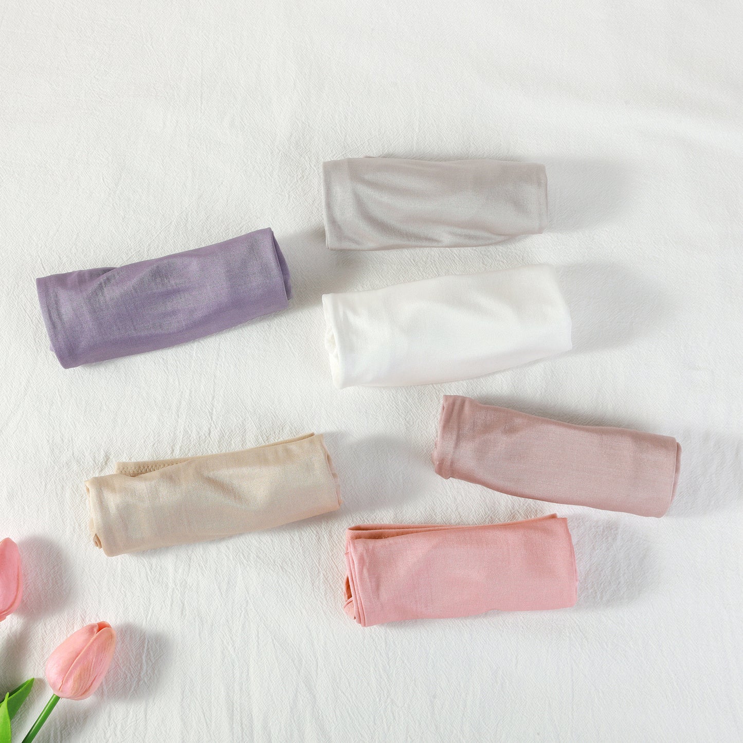 Set of 6 Knitted Silk High Rise French Cut Panties | Shimmer Collection