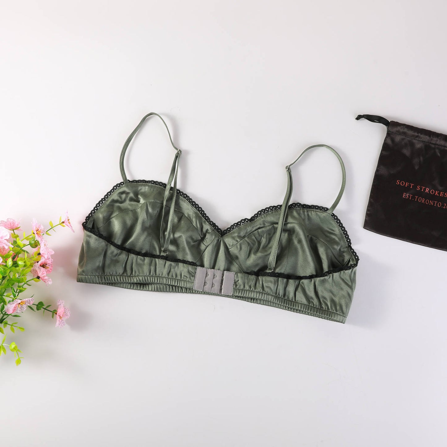Custom Handmade Pure Silk Demi Cup Bralettes | Leslie Bras | No Padding No Wire | 19 Momme Silk Charmeuse