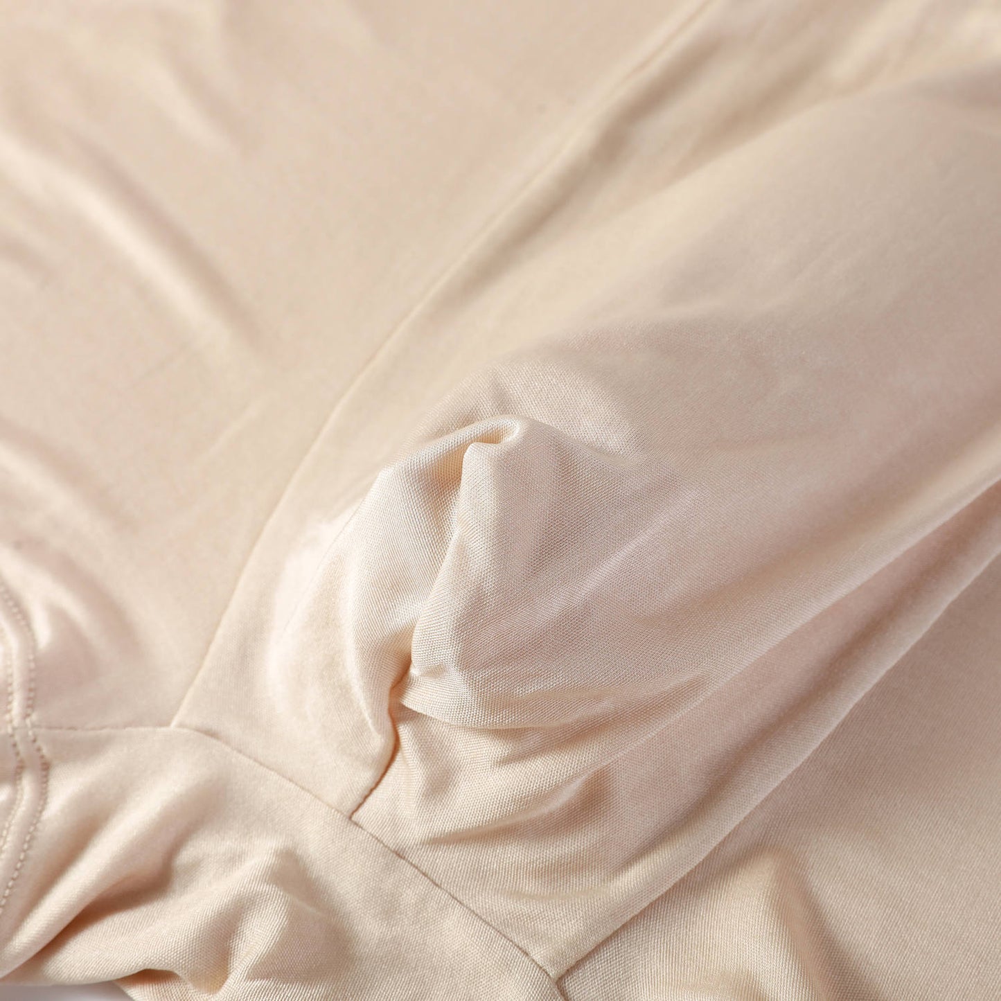 Beige Knitted Silk Men's Trunks | Mid Rise | Shimmer Collection