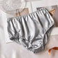 2026 Sample Pure Silk French Cut Pantie Size M | Silver Grey | Mulberry Silk Pantie Sample #6