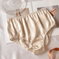 2026 Sample Pure Silk French Cut Pantie Size XL | Oatmeal | Mulberry Silk Pantie #29