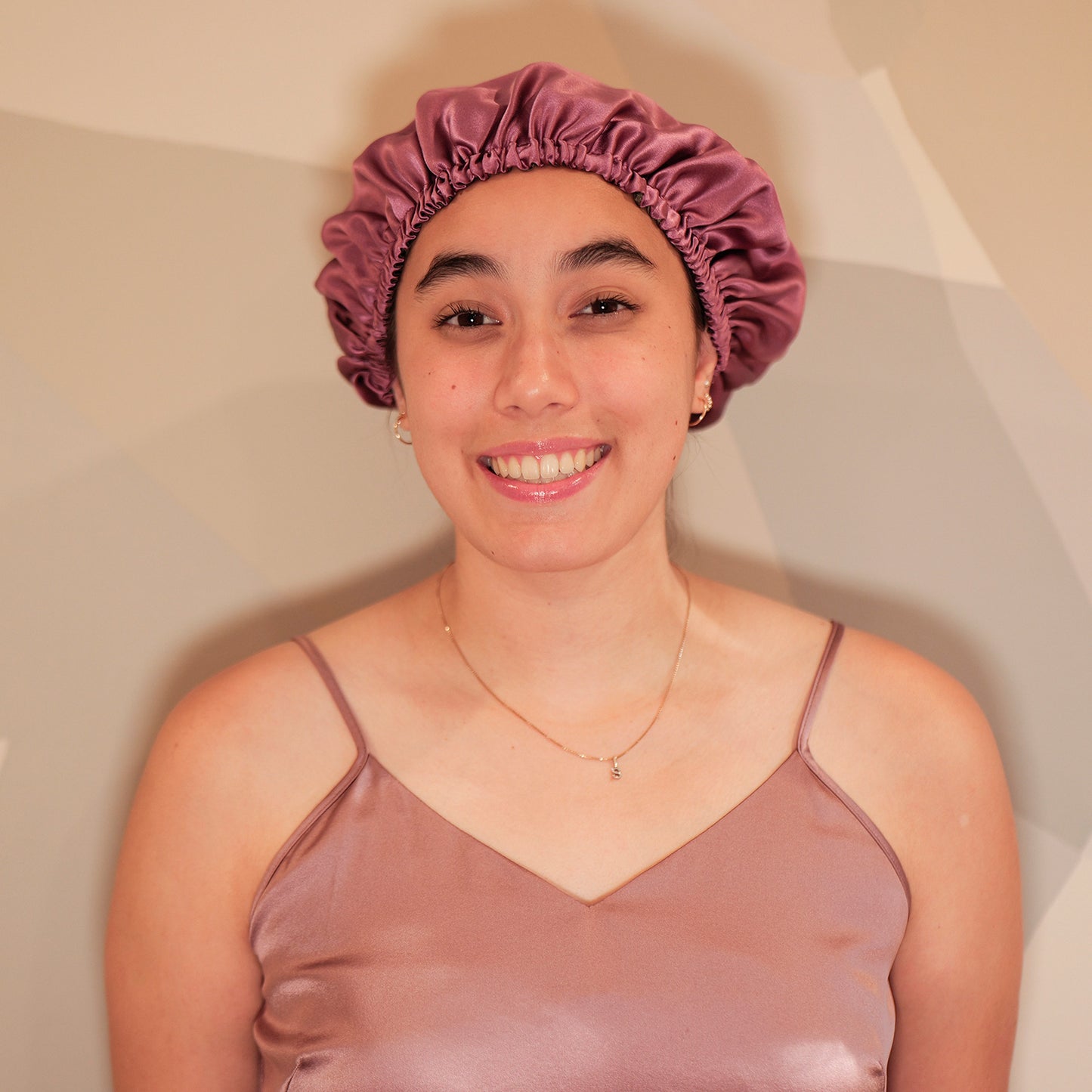 Pure Mulberry Silk Hair Bonnet Cocoa Purple | Single Layer with Adjustable Elastic | 100% Silk 22 Momme | Sleeping Bonnet Gift