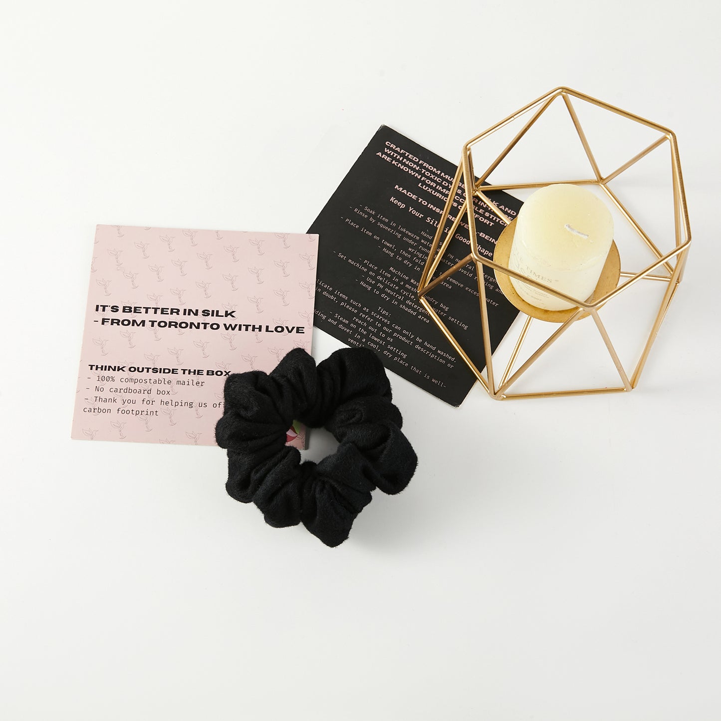 2026 Sample Custom Black Wool French Scrunchie | Fall Winter Scrunchie #89