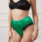 Emerald Jungle | Custom Pure Silk Brazilian Pantie | High Waist | Lace on Mulberry Silk | Bridal Lingerie | Brush Collection