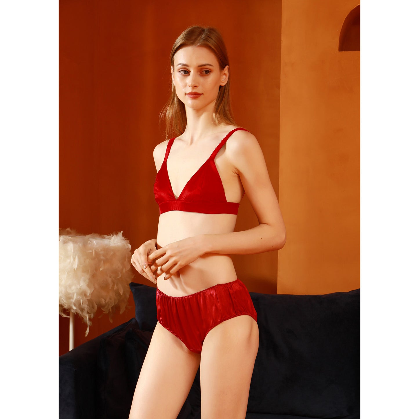 Ruby Pure Mulberry Silk Bikini Panties | Mid Waist | 22 Momme | Float Collection