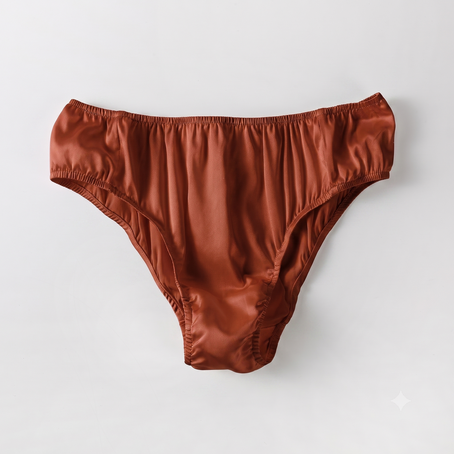 2026 Sample Pure Silk Bikini Size XL-1X | Burnt Orange| 22 momme |Mulberry Silk Pantie #49B
