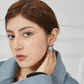 Pure Silk Brocade Earrings with Freshwater Pearls | Minty Cats | Drop Earrings | Shine Collection