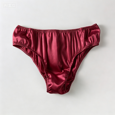 2026 Sample Pure Silk Bikini Size S | Burgundy | Mulberry Silk Pantie #12